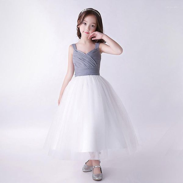 Девушка платья для девочек свадебная вечеринка вечернее ношение платье принцессы для детей Макси