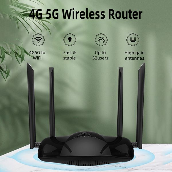 Маршрутизаторы 4G LTE Wi -Fi Router 300MS 3LAN VPN CPE беспроводной модем 5G MIFI SIM -карта с 4 -й портативной сетью для 32 Wi -Fi 230808