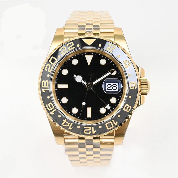 2023 GMT Designer Men's Luxury Premium Watch 40mm Watch Gold Movement Watch Sapphire Stainless Steel 2813 Mechanical Sports Watch with u1 Super Factory Montre De Luxe