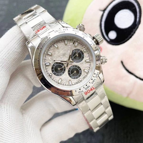 orologi da uomo orologi di alta qualità, movimenti meccanici completamente automatici ceramica mai sbiadita bagliore notturno nastro sportivo in acciaio 904L all'ingrosso e al dettaglio orologio da polso grigio