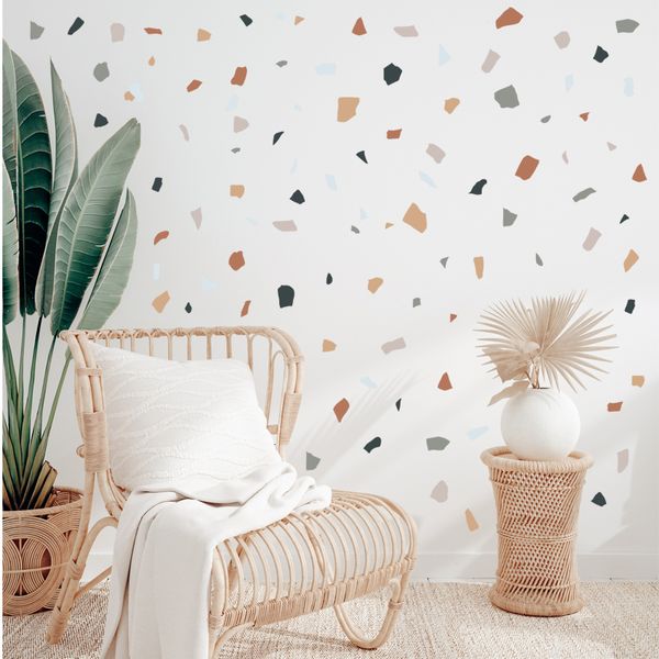 Adesivi murali Modello terrazzo Forma di pietra irregolare per soggiorno Camera da letto Bagno Decalcomanie decorative Decorazioni per la casa Murales 230808