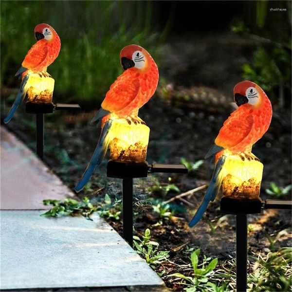 Jardim lâmpada solar papagaio luz do gramado luzes à prova d'água led decoração ao ar livre