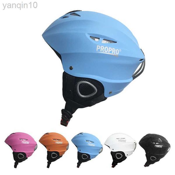 Capacetes de esqui novo capacete de esqui integralmente moldado capacete de esqui para adultos crianças capacete de neve skate de segurança capacete de snowboard capacetes de ciclismo HKD230808