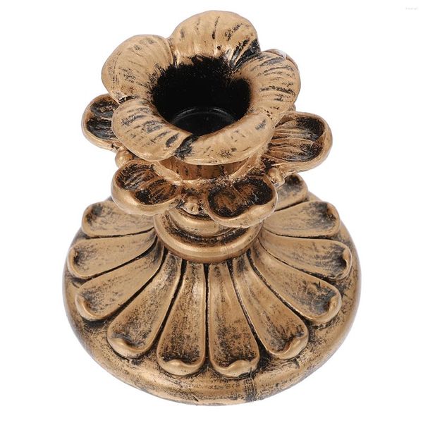 Candle Holders Candlestick Resin Holder Dining Room Table Decor Retro Stand Scene Layout Prop Adornment Lotus Flower