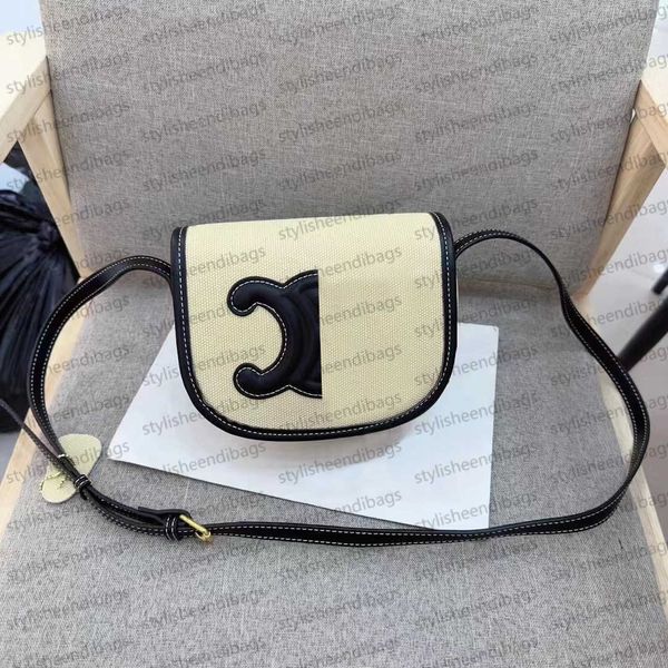 Дизайнерская сумка роскошная сумочка женская сумка полукругальная седельная сумка высокая квалификация Canvas Bag Bag Сумка мешок для клапана.
