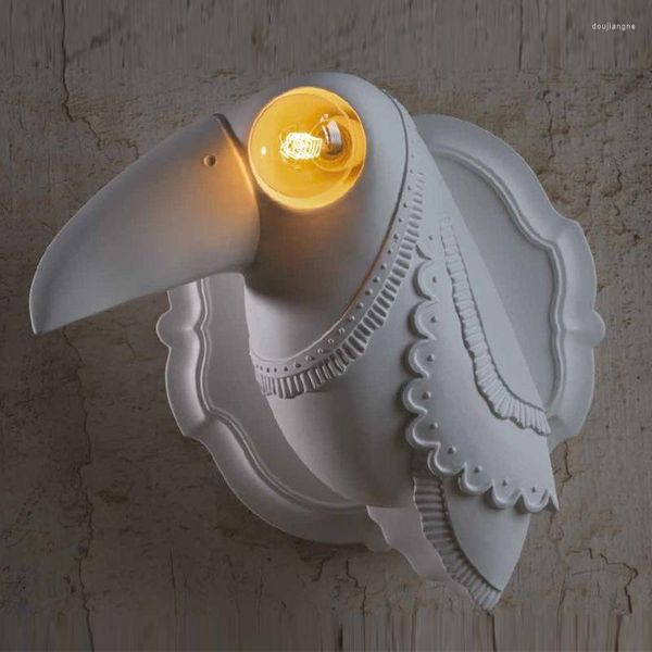 Wand Lampe Moderne Led Vogel Harz Lampen Für Wohnzimmer Nacht Korridor Dekor Beleuchtung Nordic Hause Badezimmer Spiegel Lichter