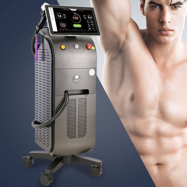 Equipamento para salão de beleza profissional 500 W Gelo Titânio 808nm Diodo Laser Depilação Alta Potência Removedor de Pelos Rápido e Indolor