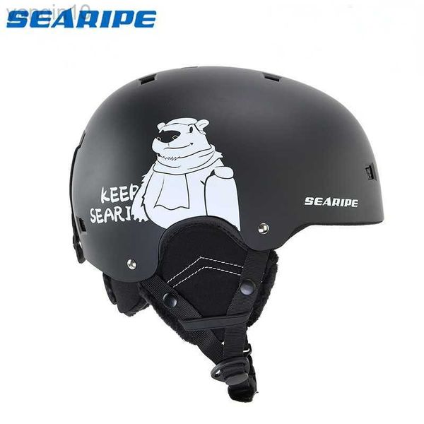 Kayak Kaskları Karikatür Kayak Kask Çocuk Hafif Kayak Snowboard Kaskı Açık Hava Spor Koruyucu Dişli Kaygısı Sıcak Kafa Koruması HKD230808