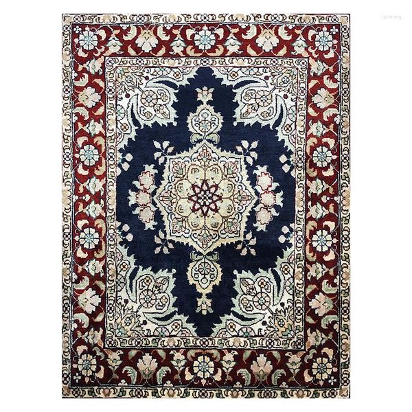 Halılar el örgü ipek döşeme halı geleneksel handkotted dua halı boyutu 1.5'x2 '