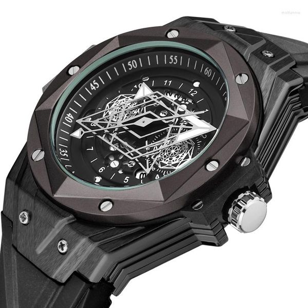 Armbanduhren PINTIME Männer Luxus Einzigartige Kompass Zifferblatt Uhren männer Sport Militär Armbanduhr Uhr Männlich Zegarek Meski Montr Quarz