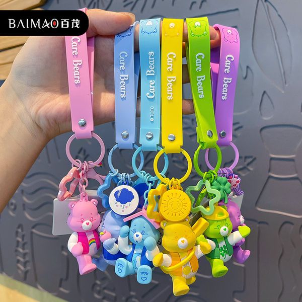 Симпатичная аниме -матча Charm Key Ring Fob Fob Подвесной мультфильм Мини Любовь медведь II Light Luxury Coll Pare Студенты творческий день святого Валентина DHL DHL