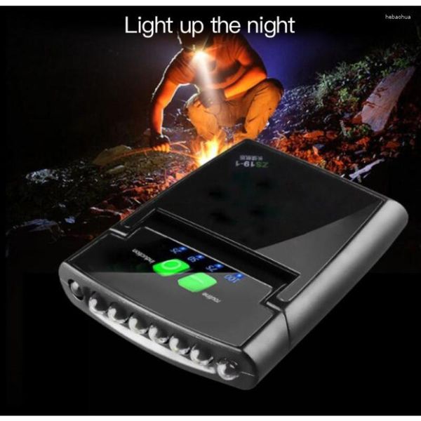 Faróis 6 Led Cap Light USB Recarregável Sensor Chapéu Clipe Farol à prova d'água Head Fishing Faróis de brilho