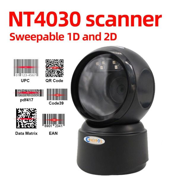 Scanner Scanner di codici a barre ad alta velocità Piattaforma di immagini Desktop 1D Lettore di codici QR 2D USB Omnidirezionale 230808