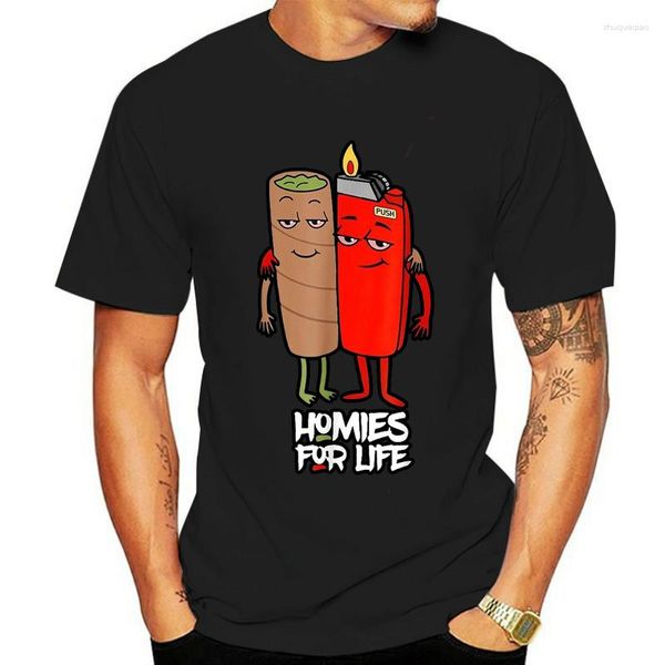 Männer T Shirts Männer Hemd Lustige Homies Für Leben Grafik T-shirts Kawaii Kleidung Harajuku Cartoon Männliche Sommer Tops Camiseta hombre