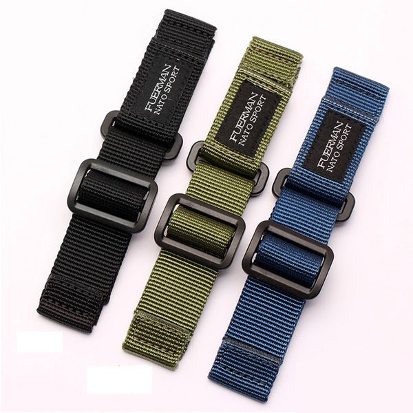 Cinturini per orologi Cinturino per orologio in nylon superiore per n. 5 Cinturino sportivo impermeabile per il tempo libero verde militare blu 20mm 22mm 2mm Cinturino da polso 230807