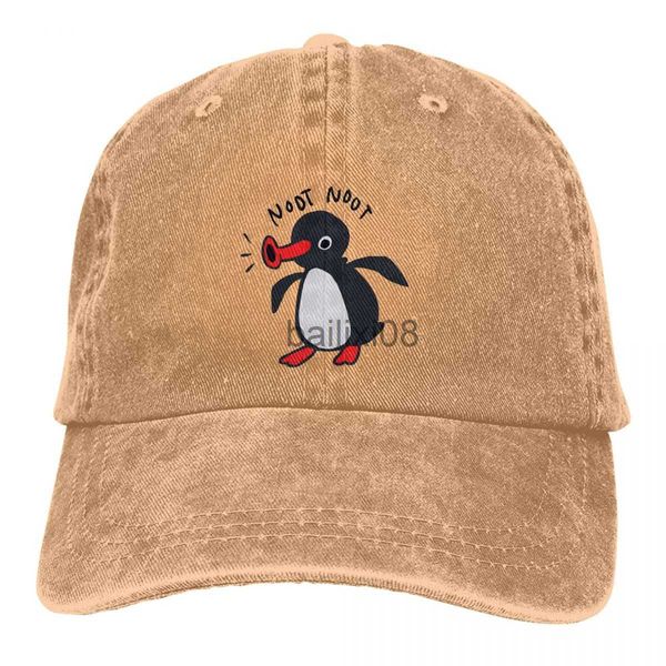 Bonés de bola Noot Boné de beisebol masculino chapéus feminino proteção de viseira Snapbk Pingu Pinga Penguin TV bonés J230807