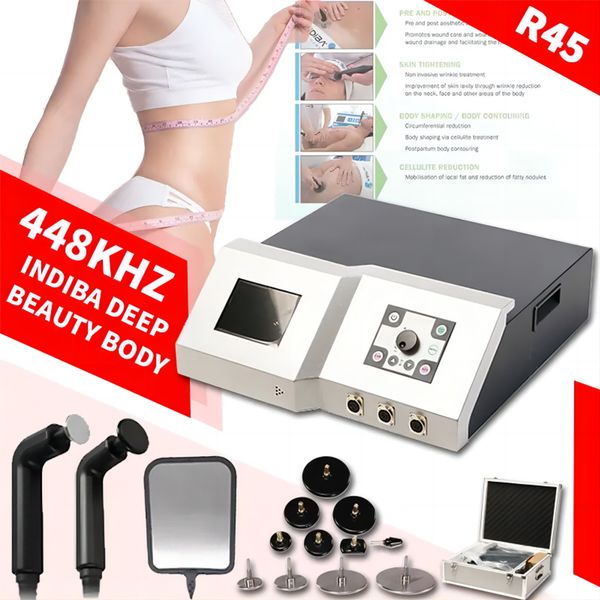 Indiba 448k Machine Therapy Machine Certificato CE EINDIBA Deep Beauty Pro Ion Sistema per la cura del corpo Alta frequenza 448K HZ Riduzione del peso Riscaldamento RF