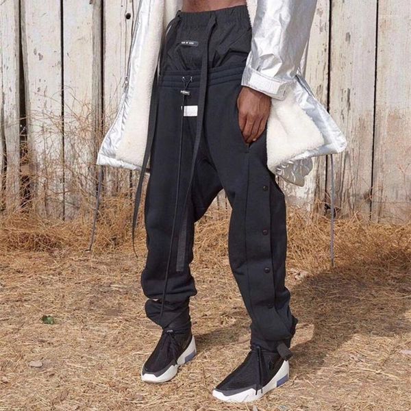 Pantaloni da uomo Hip Hop Jogging Moda Casual Bottoni Pallacanestro High Street Abbigliamento Cargo Uomo Palestre