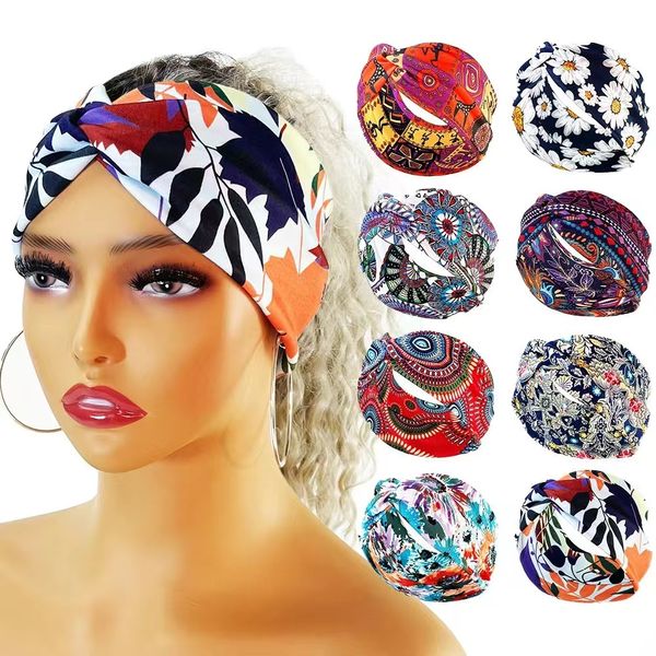 Tiaras Elásticas De Seda De Designer Para Mulheres Faixa de Cabelo Meninas de Luxo Flores Florais Borboleta Faixas de Cabelo Cachecol Acessórios de Cabelo Presentes Hot Headwraps