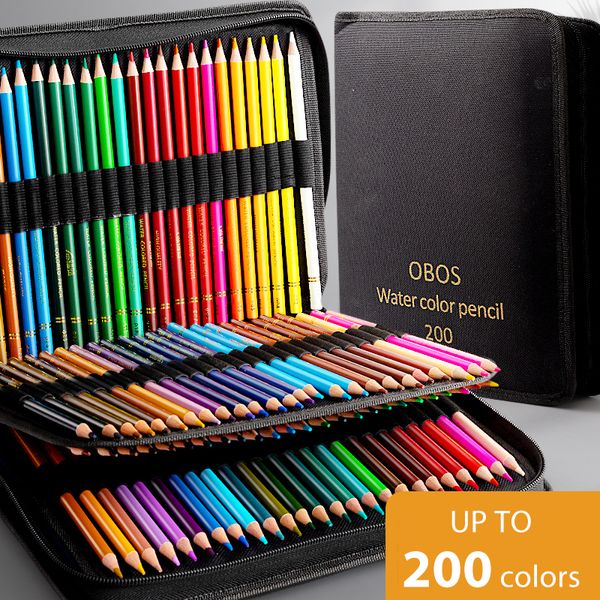 Boyama kalemleri 4872120200 PCS Renkli Kalemler Set suluboya Çizim Kılıflarla Profesyonel Eskiz Sanat Malzemeleri 230807