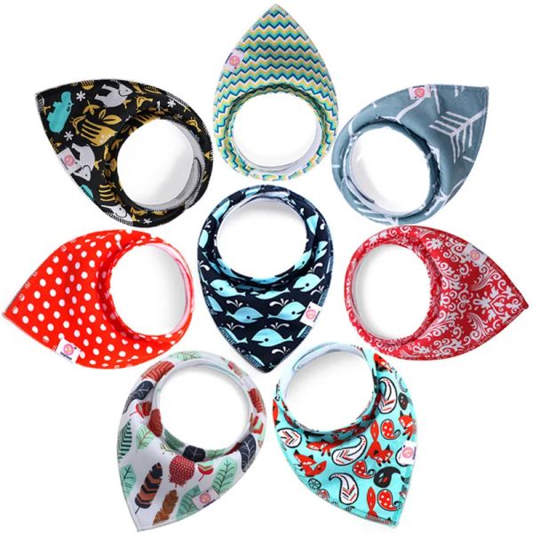 Bavaglini personalizzati lavabili in cotone biologico bandana bava Triangolo Cotone bianco Baby BibZZ