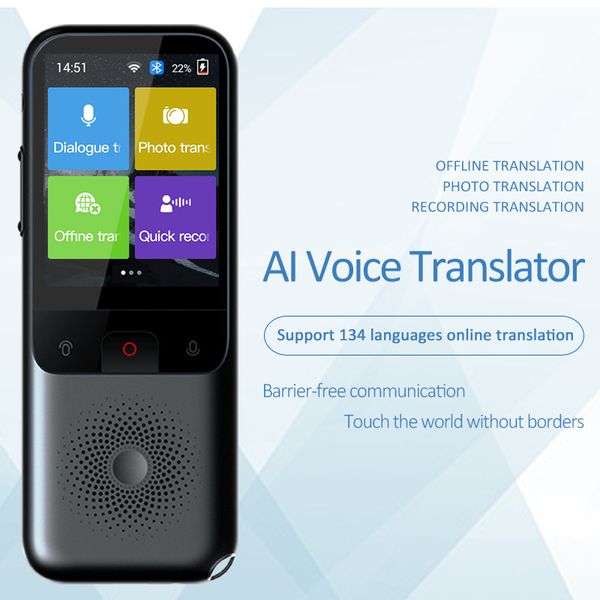 Dizionari Traduttori Macchina di traduzione Dispositivo T11 RealTime Smart Voice Po Translator 134 lingue Tradutor Portable Text Translate 230808