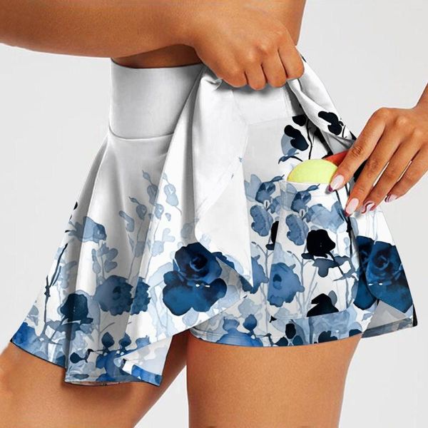 Женские шорты летние спортивные шлофки юбки для женщин с высокой талией с цветочным принтом.