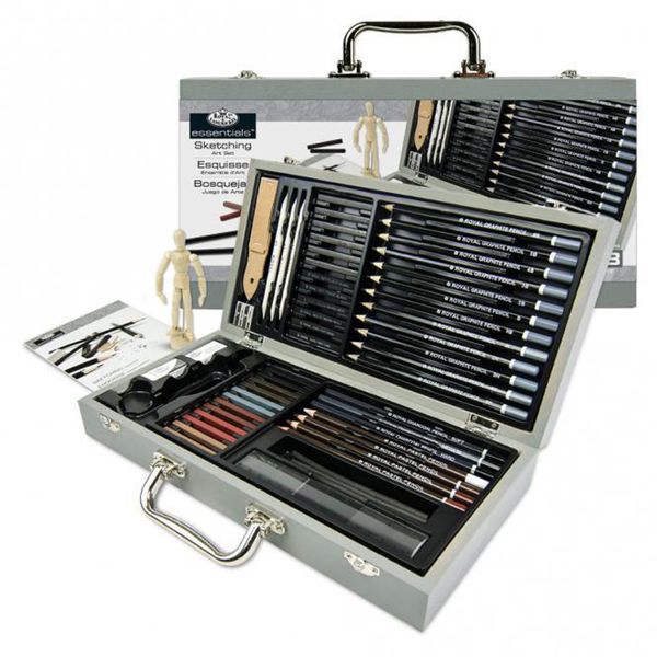 Matite KALOUR set di matite per schizzi in scatola di legno di lusso per studenti schizzi d'arte strumenti da disegno confezione regalo squisita penna a carboncino 230807