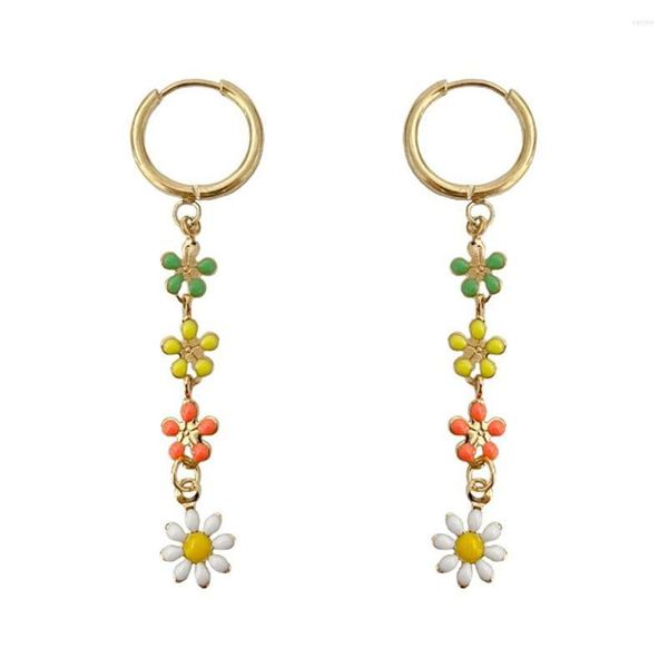 Ohrstecker Japan und Korea Frische süße Mode Natürlicher Stil Farbe Tropfen Sonnenblume Ce Hersteller Drop Delivery Schmuck Dhgarden Dhxfc