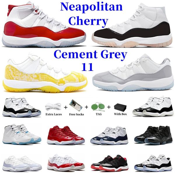 con scatola Jumpman 11 11s scarpe da basket alte Uomo Donna Cherry Midnight Navy Cool Grey Anniversary 72-10 Low Bred Cap e abito Space Jam Scarpe da ginnastica da uomo Scarpe da ginnastica sportive