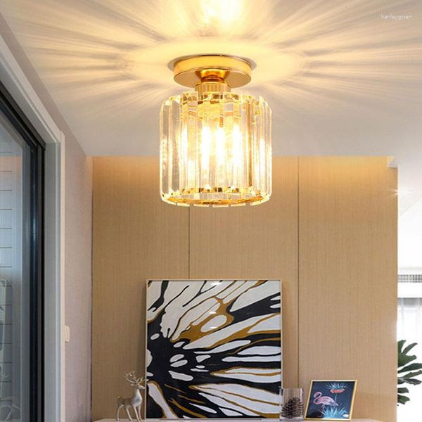 Plafoniere Modern Crystal Glass LED Light Home El Indoor 12W Dimmerabile Camera da letto Soggiorno Corridoio Corridoio Corridoio Lampada