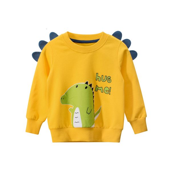 Felpe con cappuccio Felpe 2023 Abbigliamento per bambini Autunno Inverno Neonati Maglioni a maniche lunghe in cotone Top Dinosaur Abbigliamento per bambini divertenti 230807