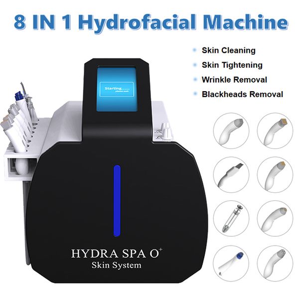 8 In 1 Hydro Dermabrasion Haut Verjüngung Maschine RF EM Spa Gesichtsfaltenentfernung Anti -Aging -Haut Deep Care Cleansing Beauty Instrument