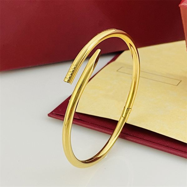 Роскошный классический браслет для ногтей золотой браслет мода мода Unisex Buslet Bracelet Bracelet Mash