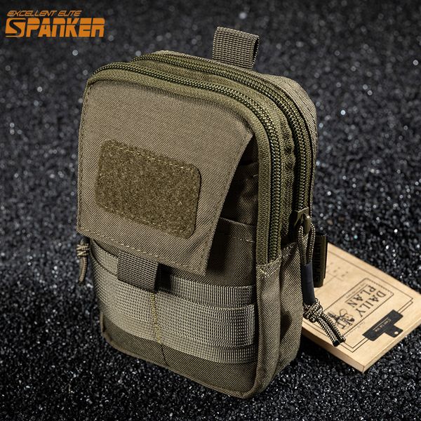 Day Packs EXCELLENT ELITE SPANKER EDC Tattico Marsupio per cellulare Mobile Outdoor Military Molle Men Money Tool Pouch 230807