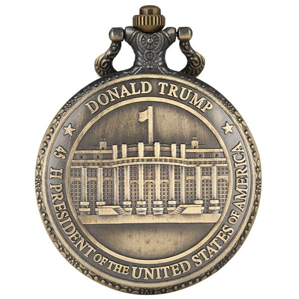 Trump 2024 Pocket Watch Seal of President Gli Stati Uniti America Orologi al quarzo retrò