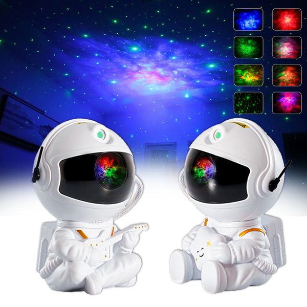 Outros Projetor de Decoração para Casa Astronauta Nebulosa Star light Galaxy Water Wave LED Multicolour Light led Night kids gift 230807