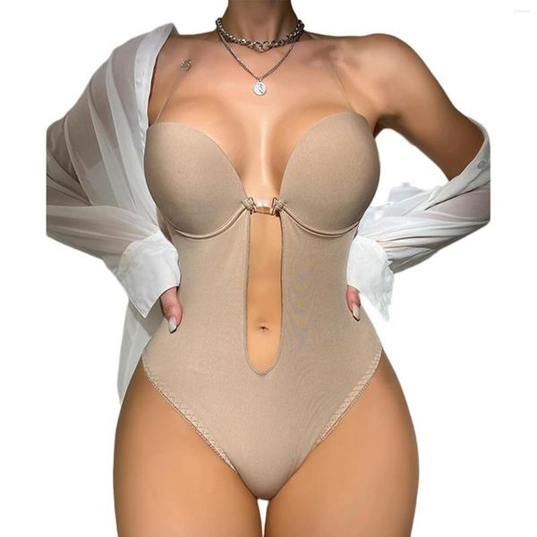 Body modelador feminino sem costas para mulheres, peça única para emagrecer sem costuras, completo com sutiã de náilon modelador de barriga