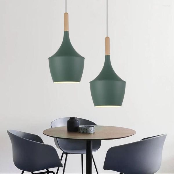 Pendelleuchten, kreative LED-Lampe, einzelnes dreiköpfiges nordisches Musikinstrument, Retro-Kunst, Café, Bar, moderne, einfache, kleine Hängeleuchten