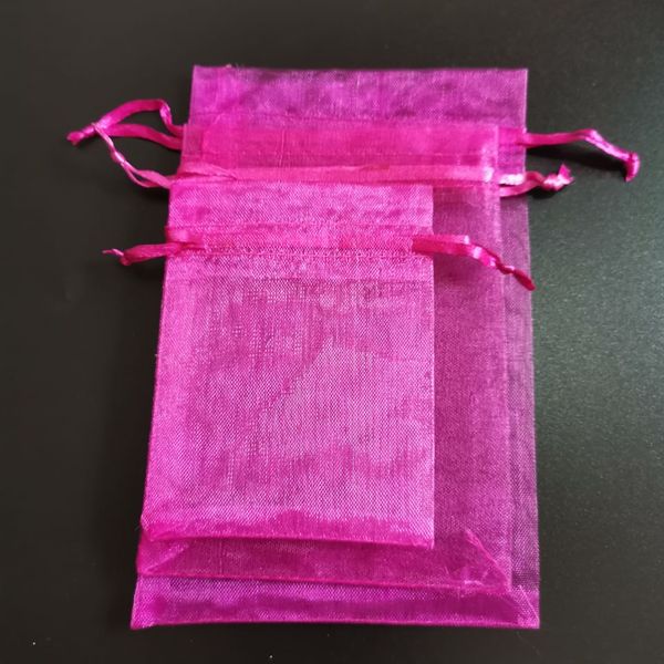 500 PZ Sacchetto Dei Monili All'ingrosso Rosa Rossa Grandi Sacchetti Dei Monili Del Sacchetto Sacchetto Con Coulisse Gioielli Organza Sacchetti In Tessuto Sacchetti Regalo Sacchetti di Imballaggio