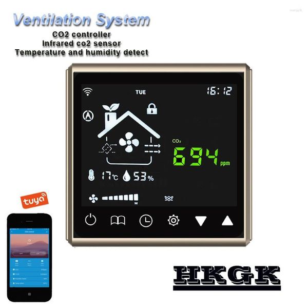 Regolatore di ventilazione per il monitoraggio della CO2 per interni Controllo connessione remota WIFI RS485