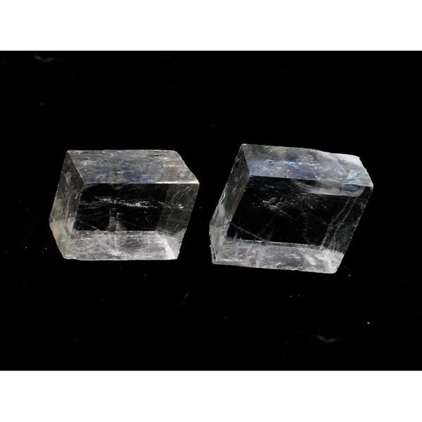 Artes e Ofícios 2 Pçs Pedras de Calcita Quadradas Claros Naturais Islândia Spar Cristal de Quartzo Pedra de Energia Mineral Espécime Cura 59047 Dhyhn