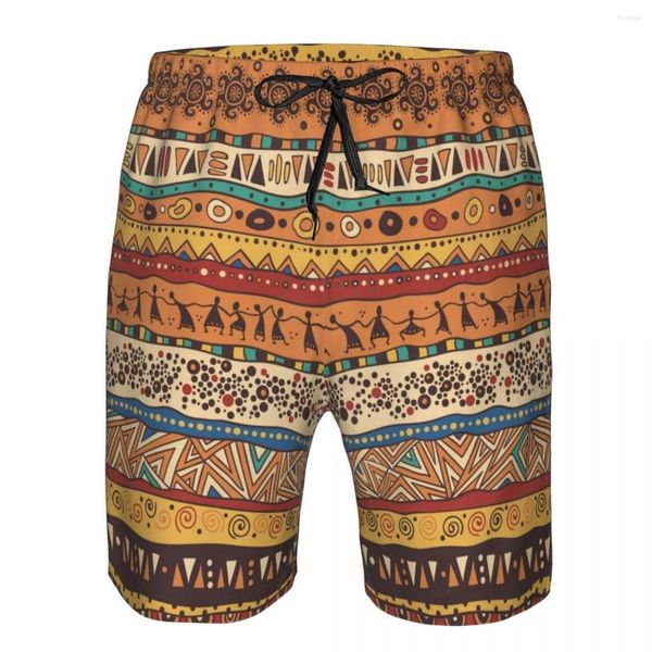 Pantaloncini da uomo Summer Beach Costume da bagno Costumi da bagno ad asciugatura rapida Modello africano Uomo traspirante Sexy maschile