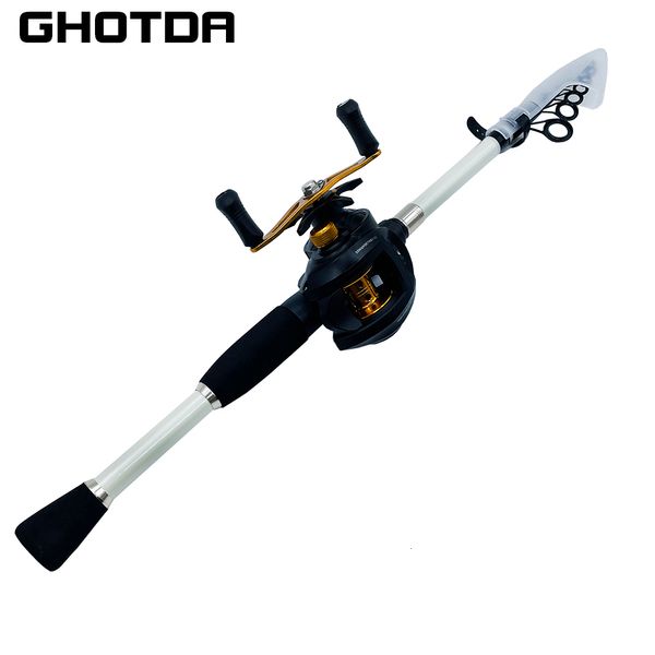 Rod Reel Combo GDA Fishing Set CastingSpinning Rod and Reel Combo Portable Ultralight Travel Boat Rod Single RodSet Strong Fishing Kit 230807