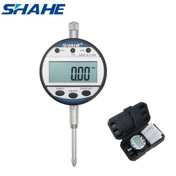 Датчики индикатора типа Shahe 0-12,725,4 мм 0,01 мм цифрового цифрового датчика Инструменты измерения цифрового цифрового индикатора 230807