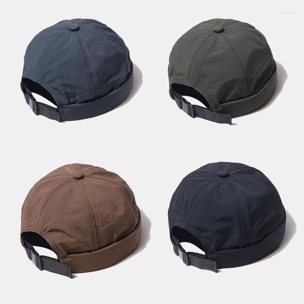 Boinas 2023 Mikiha Masculino Feminino Touca De Cetim Gorro Bonnet Femme Skullcap Cagoule Homme Elástico Docker Caps 56-60cm