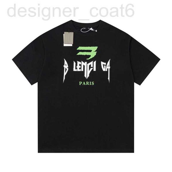 T-shirt feminina Designer de luxo Moda Paris B Início Elefante Estampado OS Solto Preto Masculino e Top T-shirt Manga Curta 1MWW