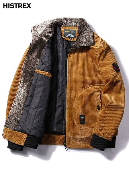 Erkek Ceketler Erkekler Sıcak Kış Termal Kadife Ceketler Artı Boyut Kalın Sıcak Rüzgar Dergisi Kürk Yaka Ceket Sıradan Çıkışlar Military Paltolar 230807