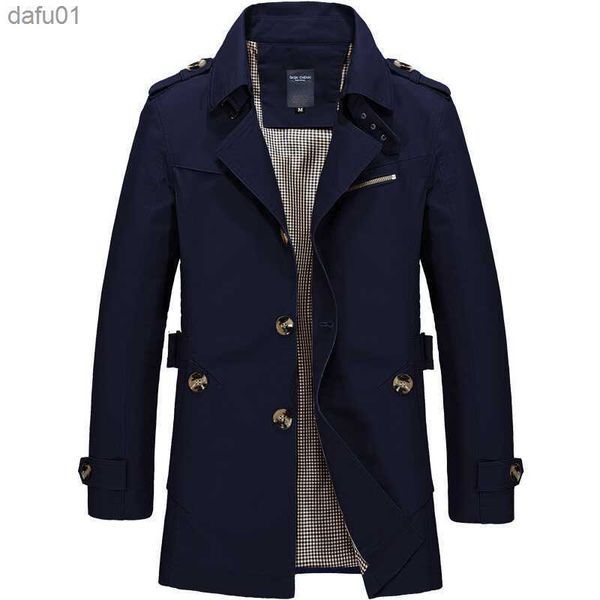 2023 frühling Männer Graben Mode England Stil Lange Trenchcoats Herren Casual Oberbekleidung Punk Jacken Windjacke Männer Koreanische Mantel L230520