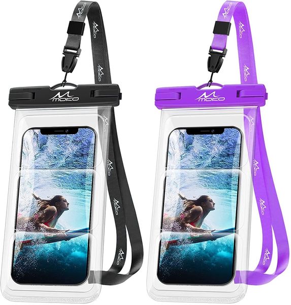 Zaino MoKo Custodia impermeabile per telefono 2 pezzi per iPhone 1313 Pro Max1212 Max11 MaxXs MaxXR IPX8 Borsa subacquea subacquea 230807
